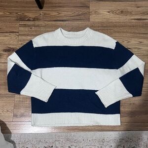 American eagle blue striped sweater